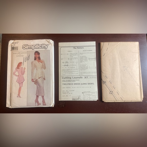 Simplicity Pattern 8947 Jessica McClintock for GunneSax Size 16 (Modern 6) Uncut - Picture 3 of 6